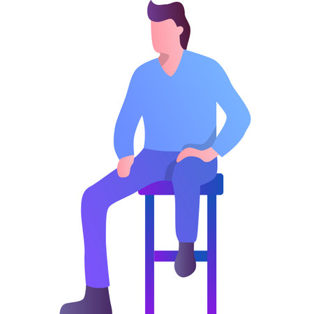 Business man on chair vector icon office peopleのイラスト素材