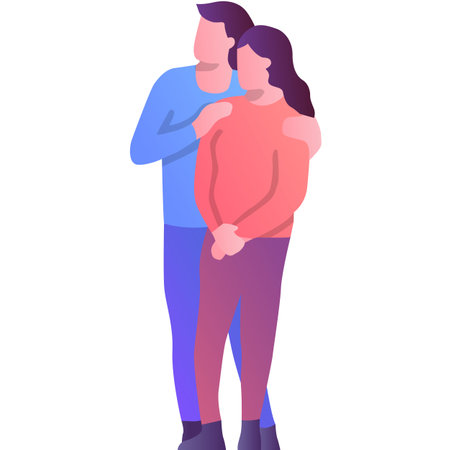Man woman couple vector people character iconのイラスト素材