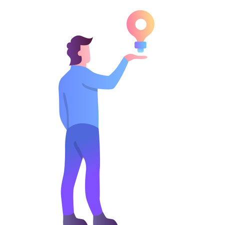 Man thinking having idea vector business iconのイラスト素材