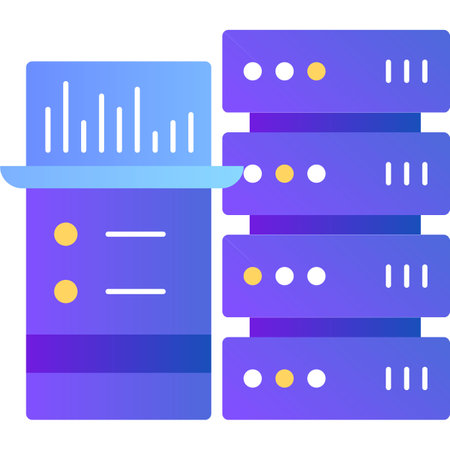 Blockchain server vector icon data network cloudのイラスト素材