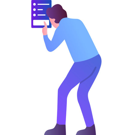 Agile icon man work on business methodologyのイラスト素材