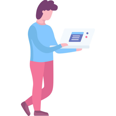 Man making creative site vector icon web designのイラスト素材
