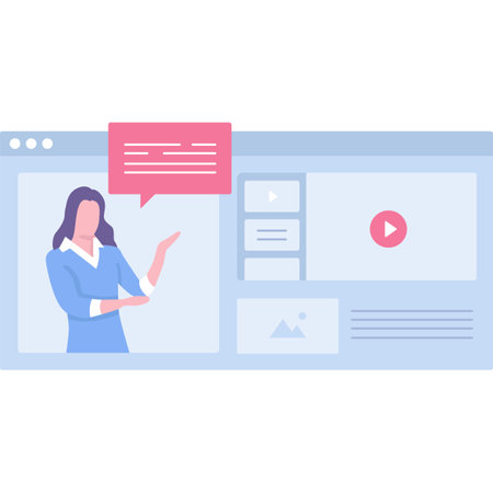 Online webinar video icon internet training courseのイラスト素材