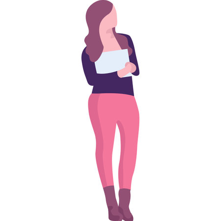 Woman student vector girl character icon isolatedのイラスト素材