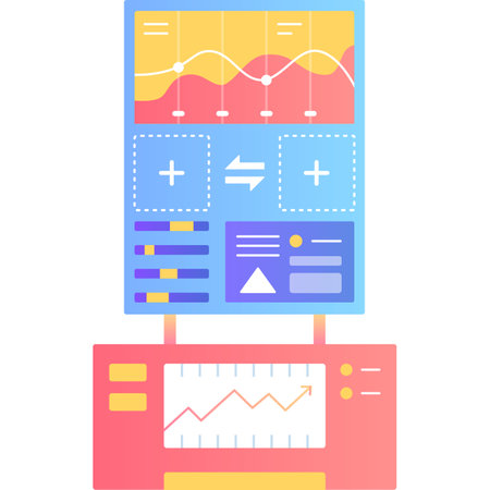 Crypto currency graph and chart vector iconのイラスト素材