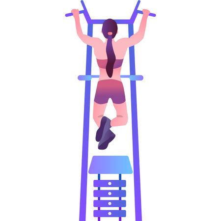 Woman exercise at gym vector sport icon