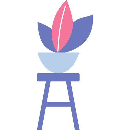 Flower bed vector icon garden pot, park plantのイラスト素材