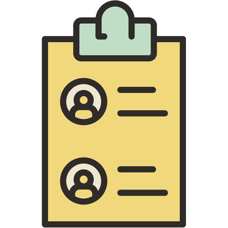 Personal data board vector resume clipboard iconのイラスト素材