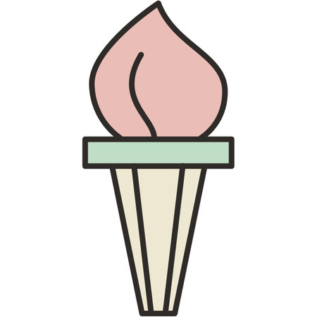 Torch icon flame vector fire of liberty logoのイラスト素材