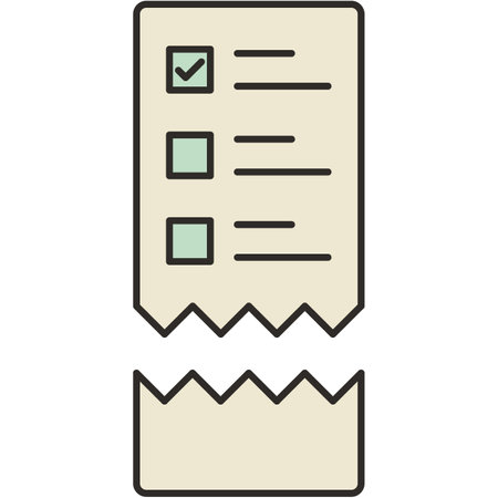 Identify tear-off checklist icon vector on whiteのイラスト素材