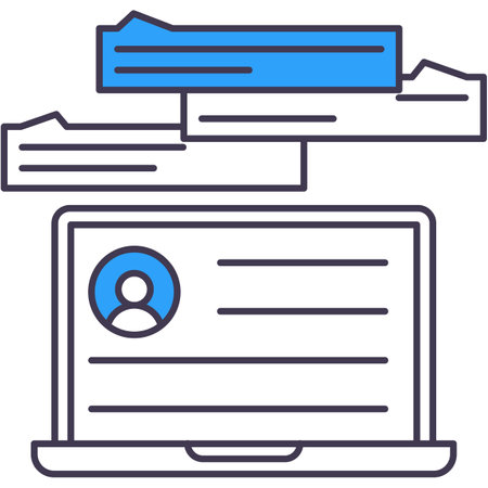Business job online communication icon flat vectorのイラスト素材