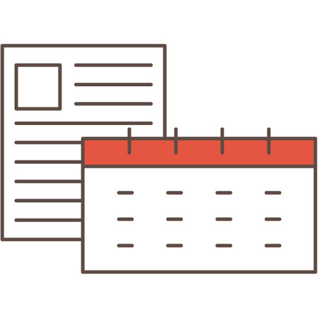 Marketing plan and business schedule vector iconのイラスト素材