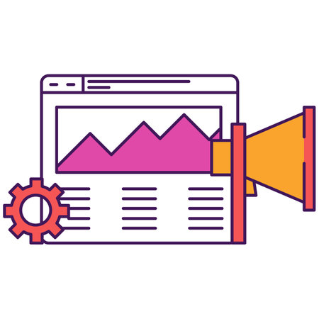 Inbound digital social marketing icon influencing content generation vector designのイラスト素材