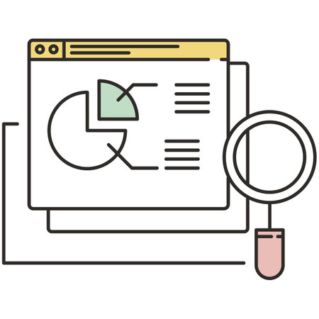 Data analysis icon vector statistics pie chart designのイラスト素材