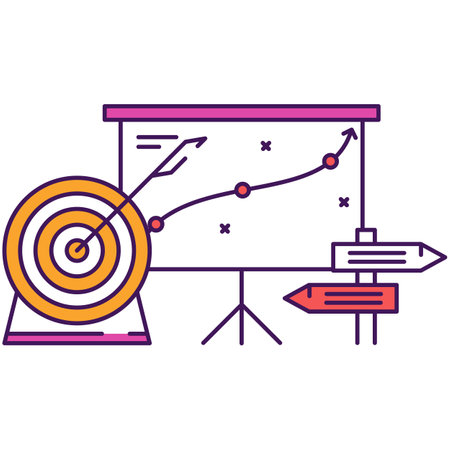 Action plan and business strategy implement flat vector iconのイラスト素材