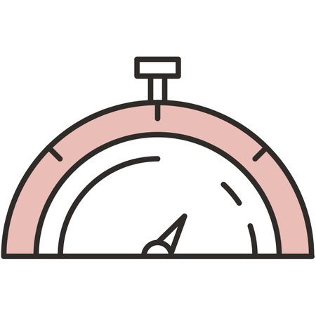 Stopwatch timer icon half hour and part time flat vector designのイラスト素材
