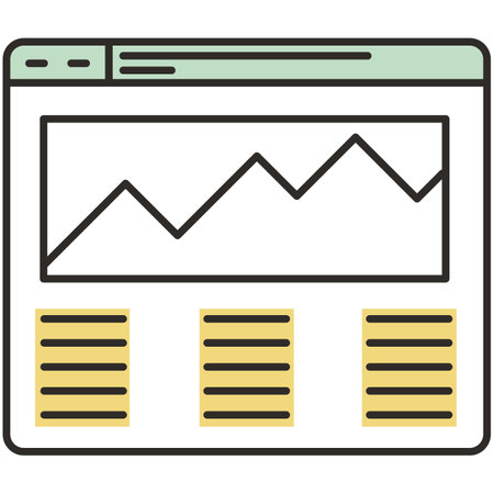 Product testing icon data analysis flat vector designのイラスト素材
