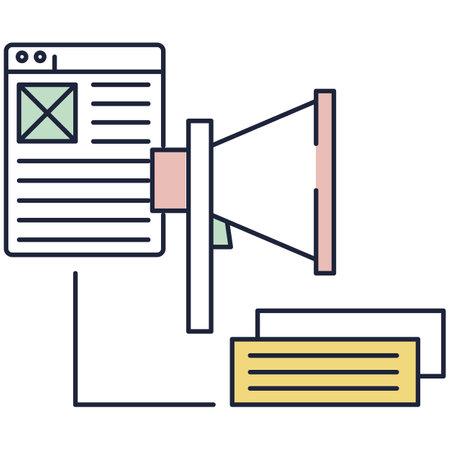 Brand story telling digital marketing strategy vector iconのイラスト素材