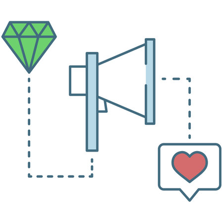 Influence marketing follower attraction flat vector iconのイラスト素材