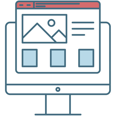 Online forum or blog web site page template vector iconのイラスト素材