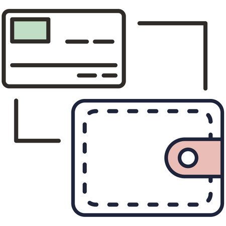 Credit card and cash payment flat vector iconのイラスト素材