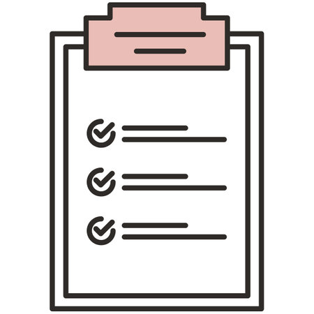 Checklist clipboard with checkmark flat vector iconのイラスト素材