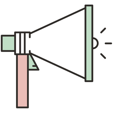 Megaphone loudspeaker flat vector icon for announcementのイラスト素材