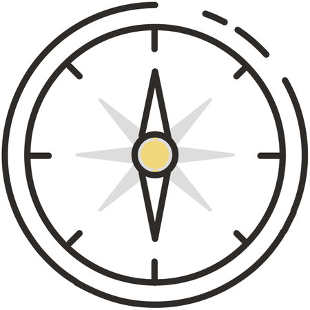 Compass icon flat vector navigation gps symbolのイラスト素材