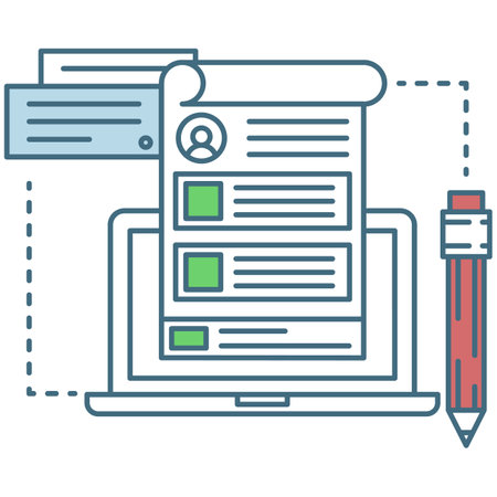 Blogging icon digital blog account flat vector designのイラスト素材