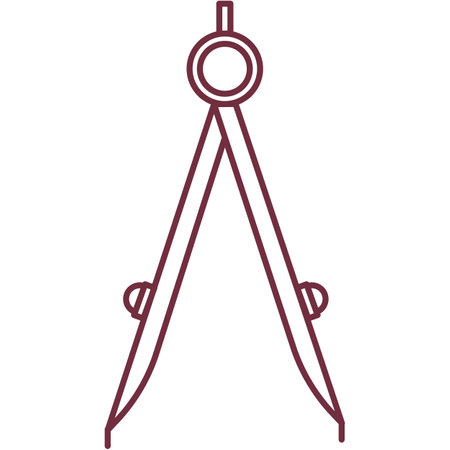 Drawing compass line architect icon vector toolのイラスト素材