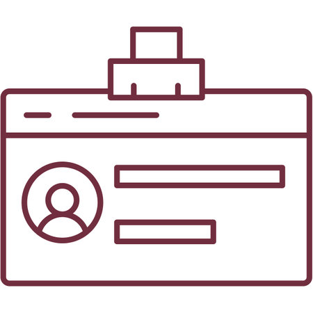 Pass id card icon vector identification badgeのイラスト素材