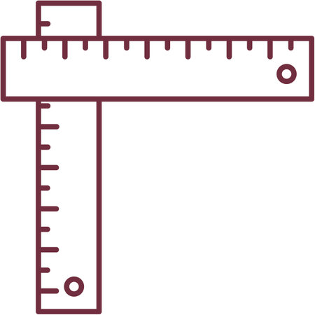 Corner ruler measure graphic vector icon on whiteのイラスト素材