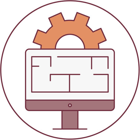 Web pc software architecture design icon vectorのイラスト素材