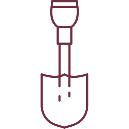 Shovel icon, vector garden dig spade illustrationのイラスト素材