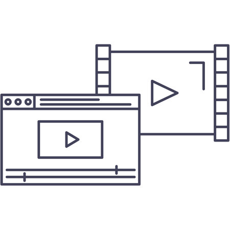 Video app icon vector media player interfaceのイラスト素材