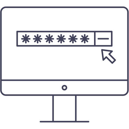 Password computer vector secure login flat iconのイラスト素材