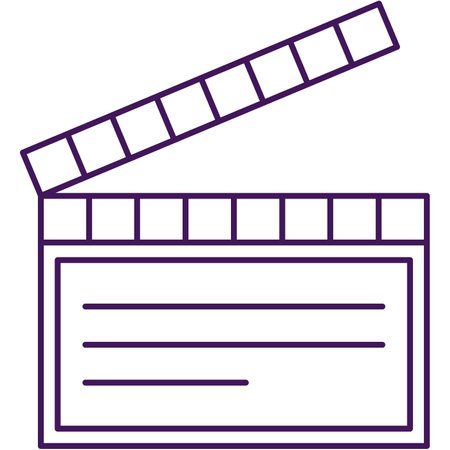 Film clapper board icon vector movie clapperboardのイラスト素材