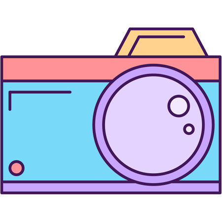 Photo camera icon vector photography line symbolのイラスト素材