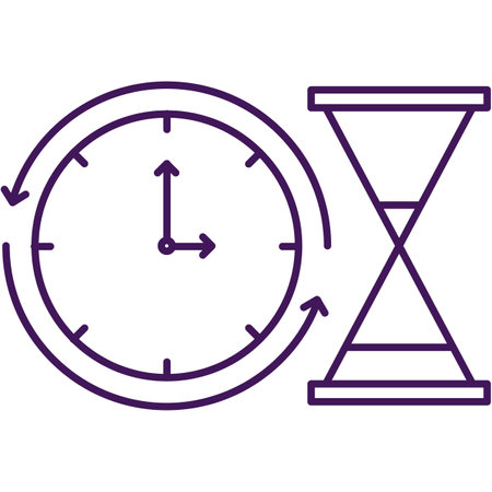 Clock and hourglass icon time management vectorのイラスト素材