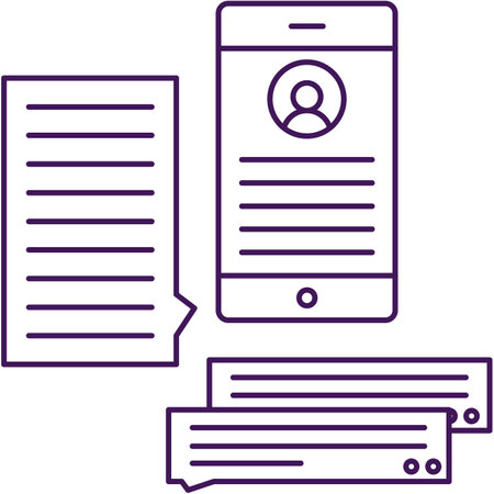 Mobile phone and chat speech bubble iconのイラスト素材