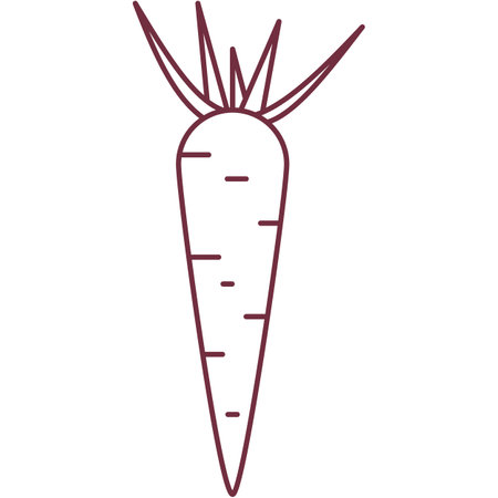 Carrot icon vector symbol line food illustrationのイラスト素材
