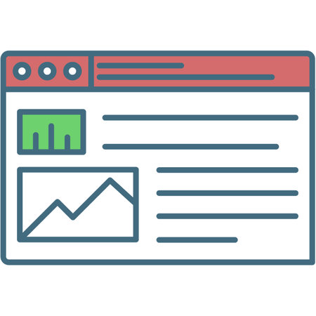 Flat webpage icon vector website wireframe layoutのイラスト素材