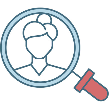 Job candidate search and find icon vectorのイラスト素材