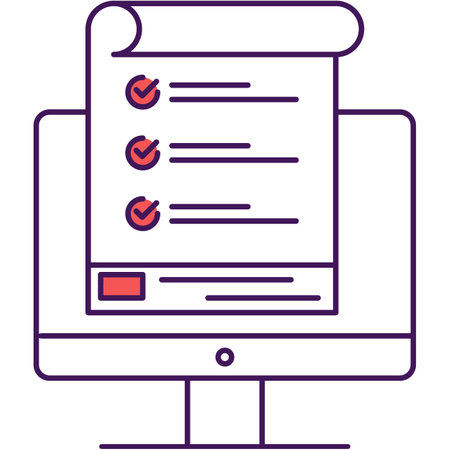 Icon survey information, vector data document formのイラスト素材