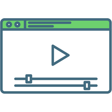Video app icon player logo vector play buttonのイラスト素材