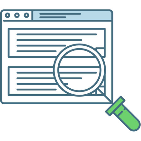 Business data analysis and research vector iconのイラスト素材
