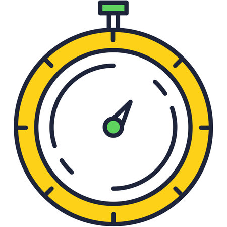 Stopwatch icon vector clock counter speed timerのイラスト素材