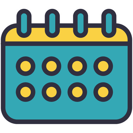 Business calendar icon for timing and schedule planningのイラスト素材