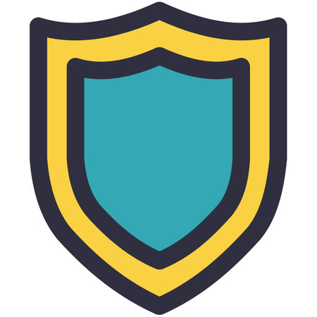 Shield icon protection, defense, guard flat vector designのイラスト素材