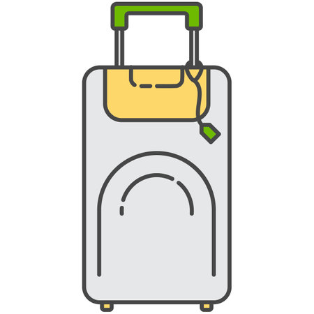Travel luggage bag icon vector suitcase designのイラスト素材